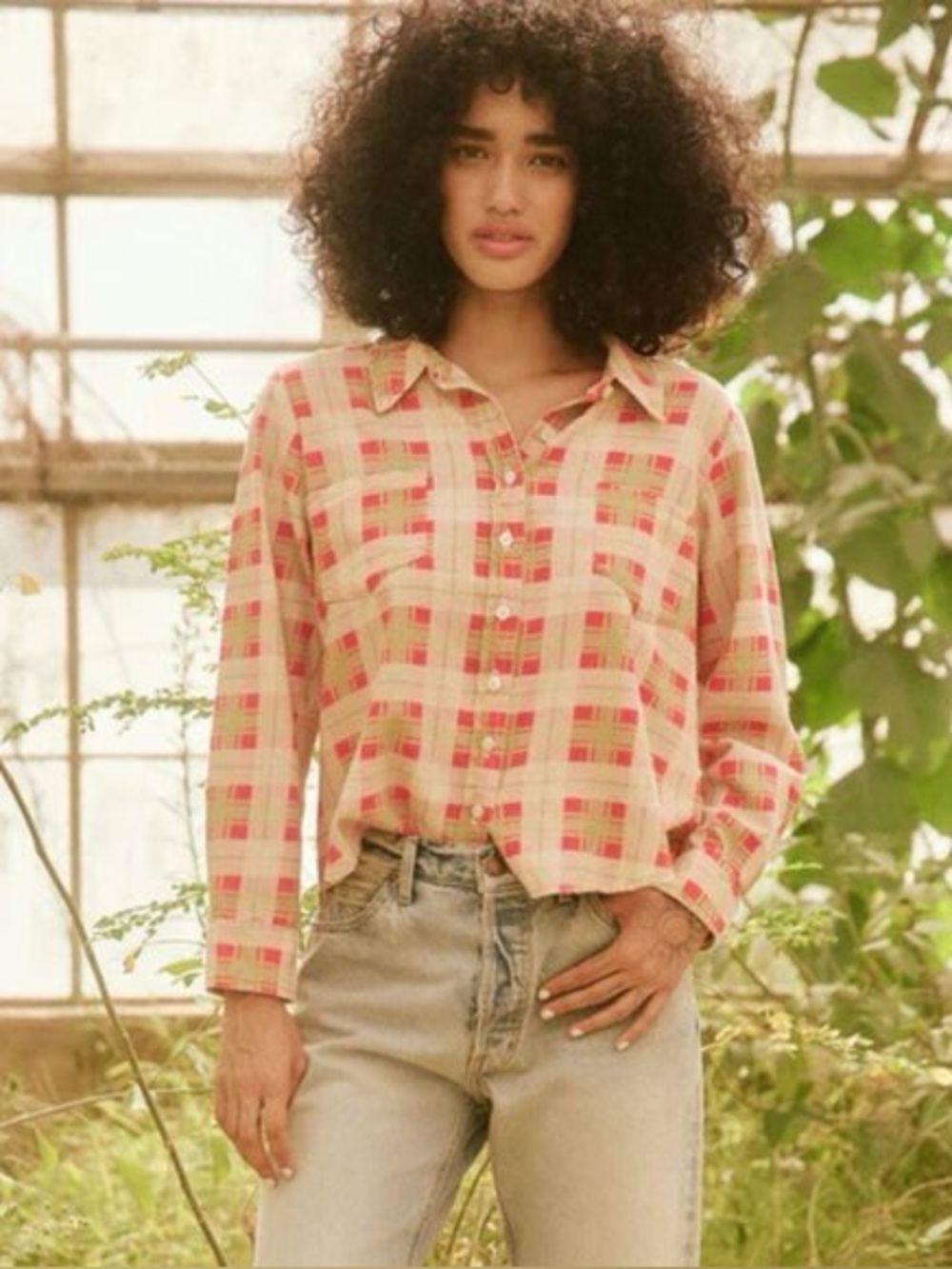 The Great SIZE 0 The Scouting shirt in Wood Basin Plaid